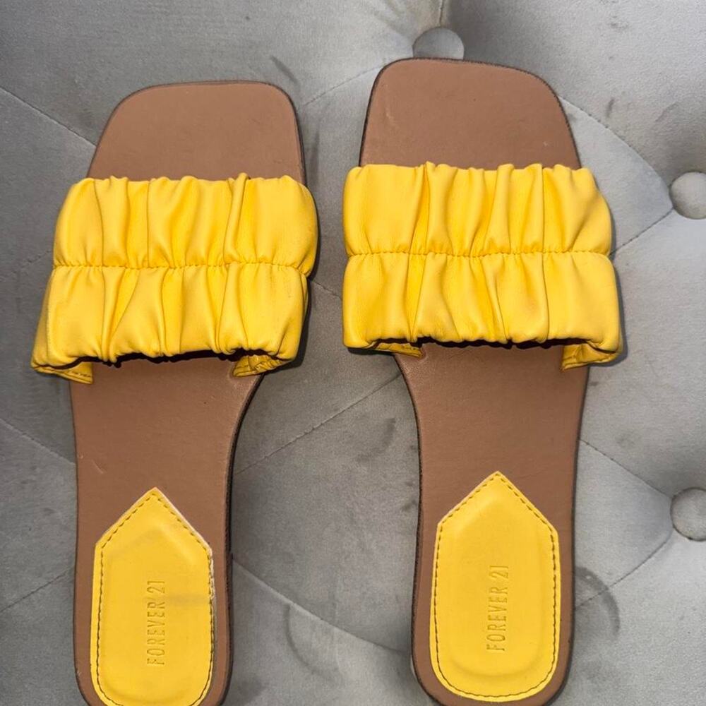Forever 21 yellow sandals size